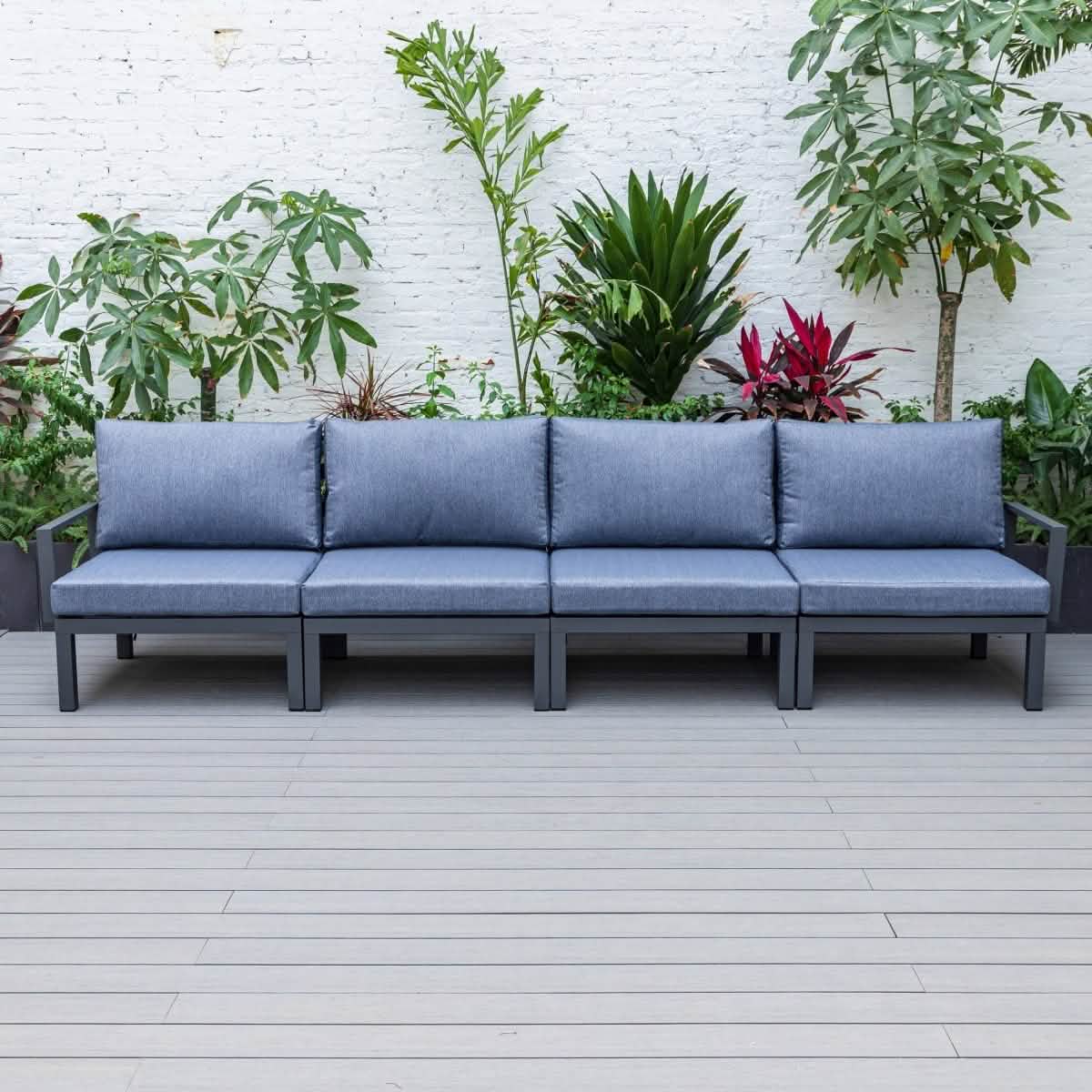 Hamilton 4 - Piece Patio Chair Upholstered in Polyester and Powder Coated Aluminum Frame
