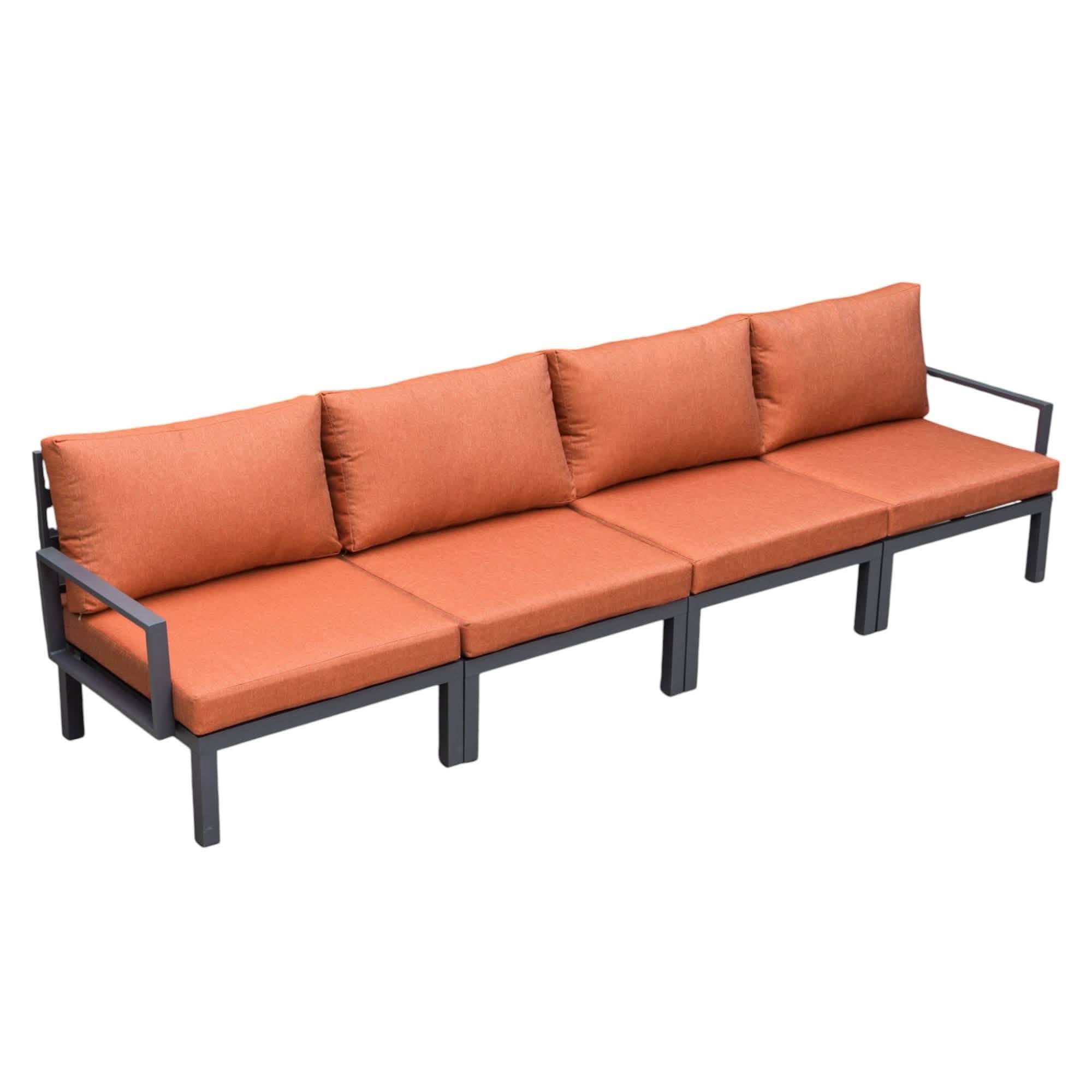 Hamilton 4 - Piece Patio Chair Upholstered in Polyester and Powder Coated Aluminum Frame