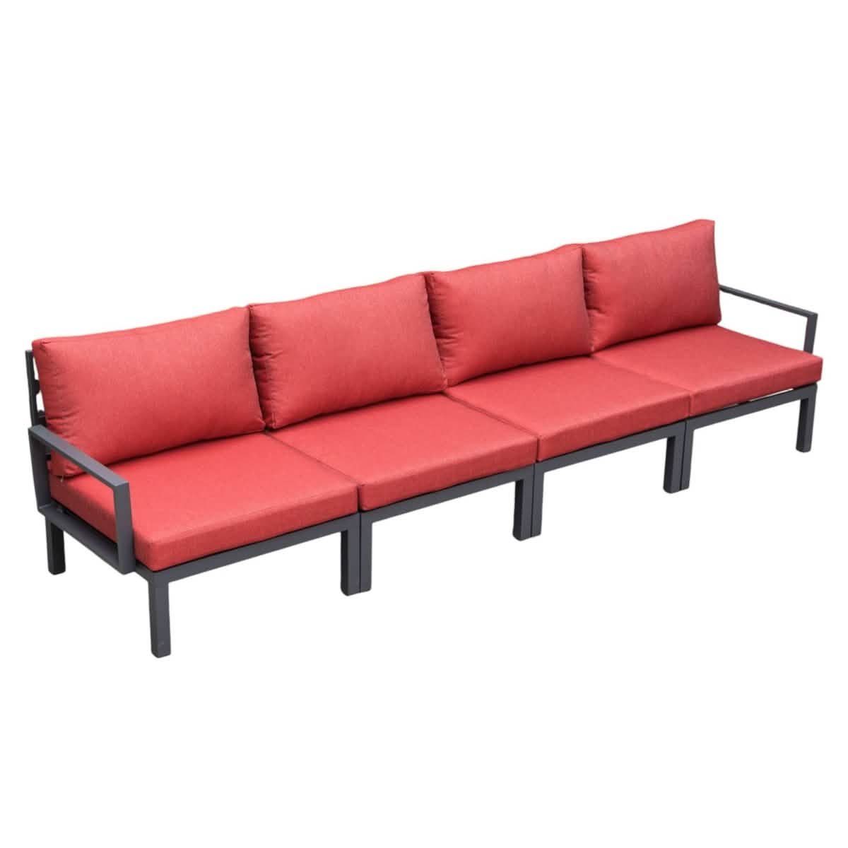 Hamilton 4 - Piece Patio Chair Upholstered in Polyester and Powder Coated Aluminum Frame