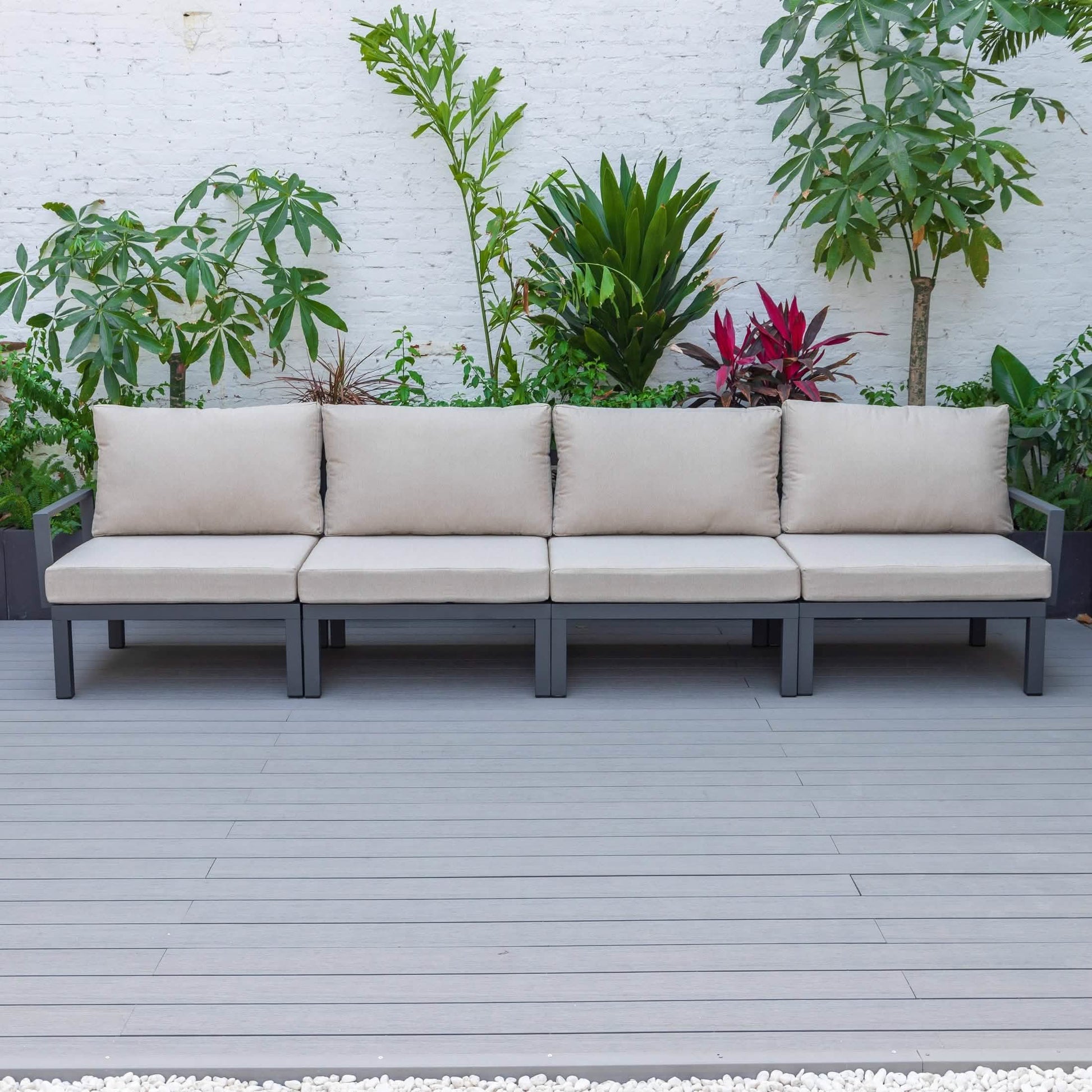 Hamilton 4 - Piece Patio Chair Upholstered in Polyester and Powder Coated Aluminum Frame