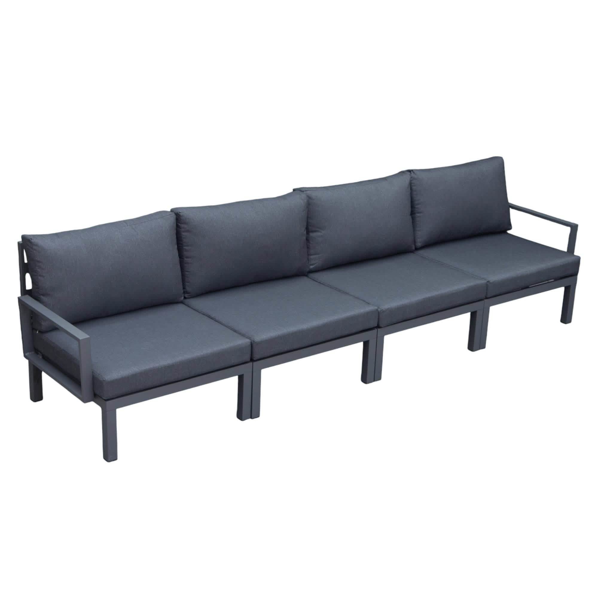 Hamilton 4 - Piece Patio Chair Upholstered in Polyester and Powder Coated Aluminum Frame