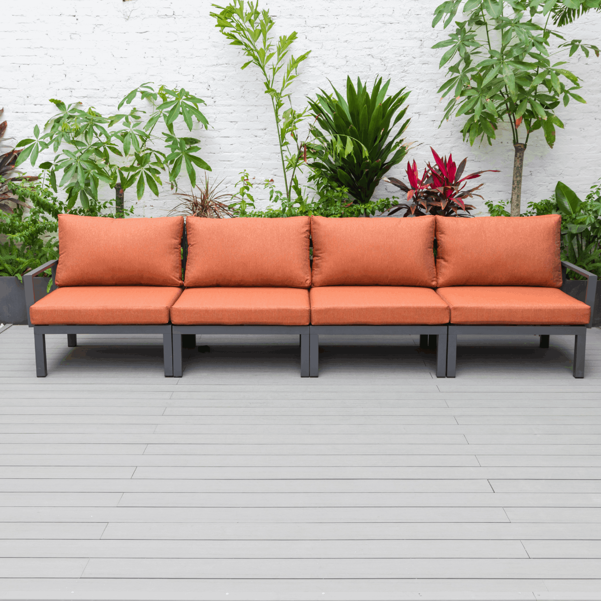 Hamilton 4 - Piece Patio Chair Upholstered in Polyester and Powder Coated Aluminum Frame