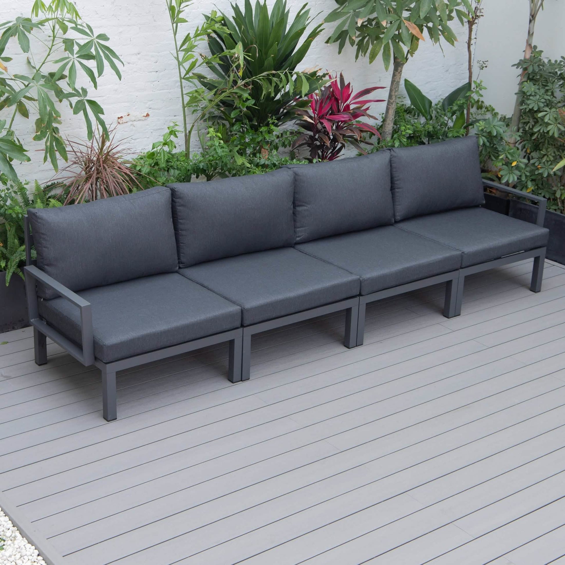 Hamilton 4 - Piece Patio Chair Upholstered in Polyester and Powder Coated Aluminum Frame