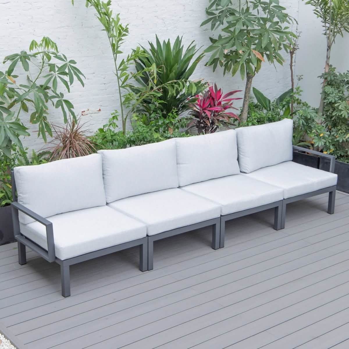 Hamilton 4 - Piece Patio Chair Upholstered in Polyester and Powder Coated Aluminum Frame