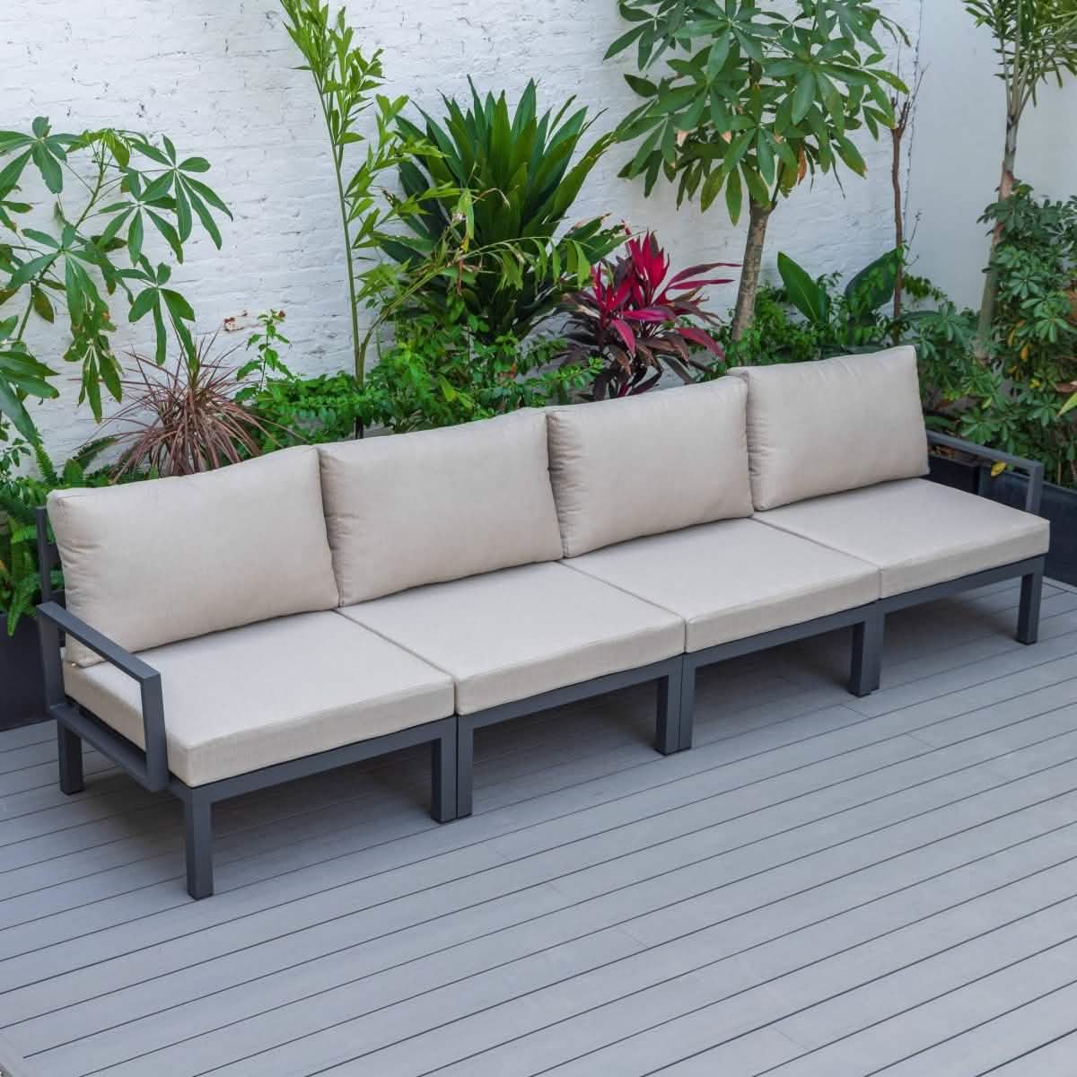 Hamilton 4 - Piece Patio Chair Upholstered in Polyester and Powder Coated Aluminum Frame