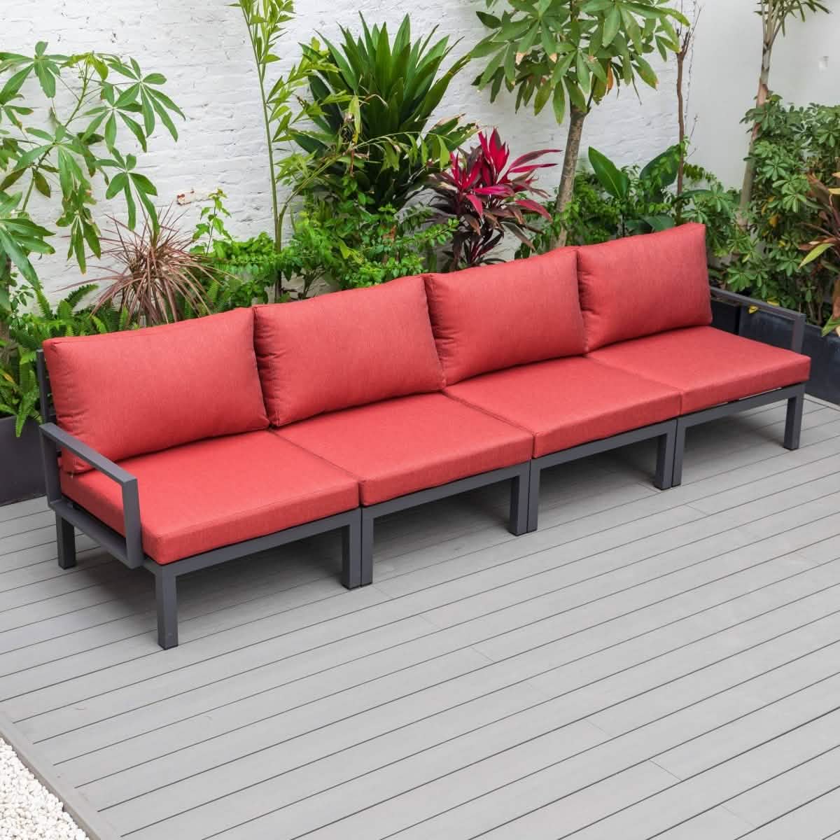 Hamilton 4 - Piece Patio Chair Upholstered in Polyester and Powder Coated Aluminum Frame
