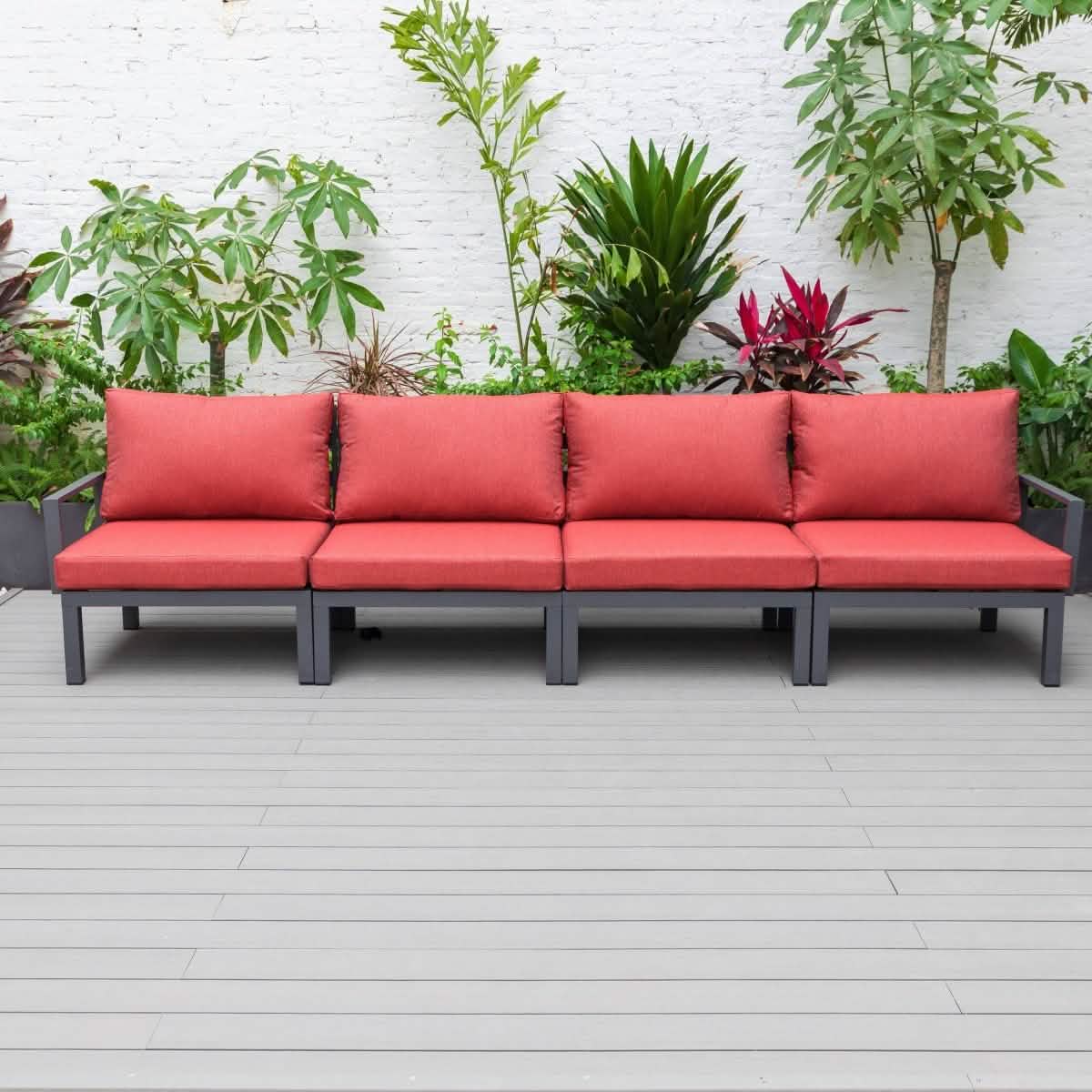 Hamilton 4 - Piece Patio Chair Upholstered in Polyester and Powder Coated Aluminum Frame