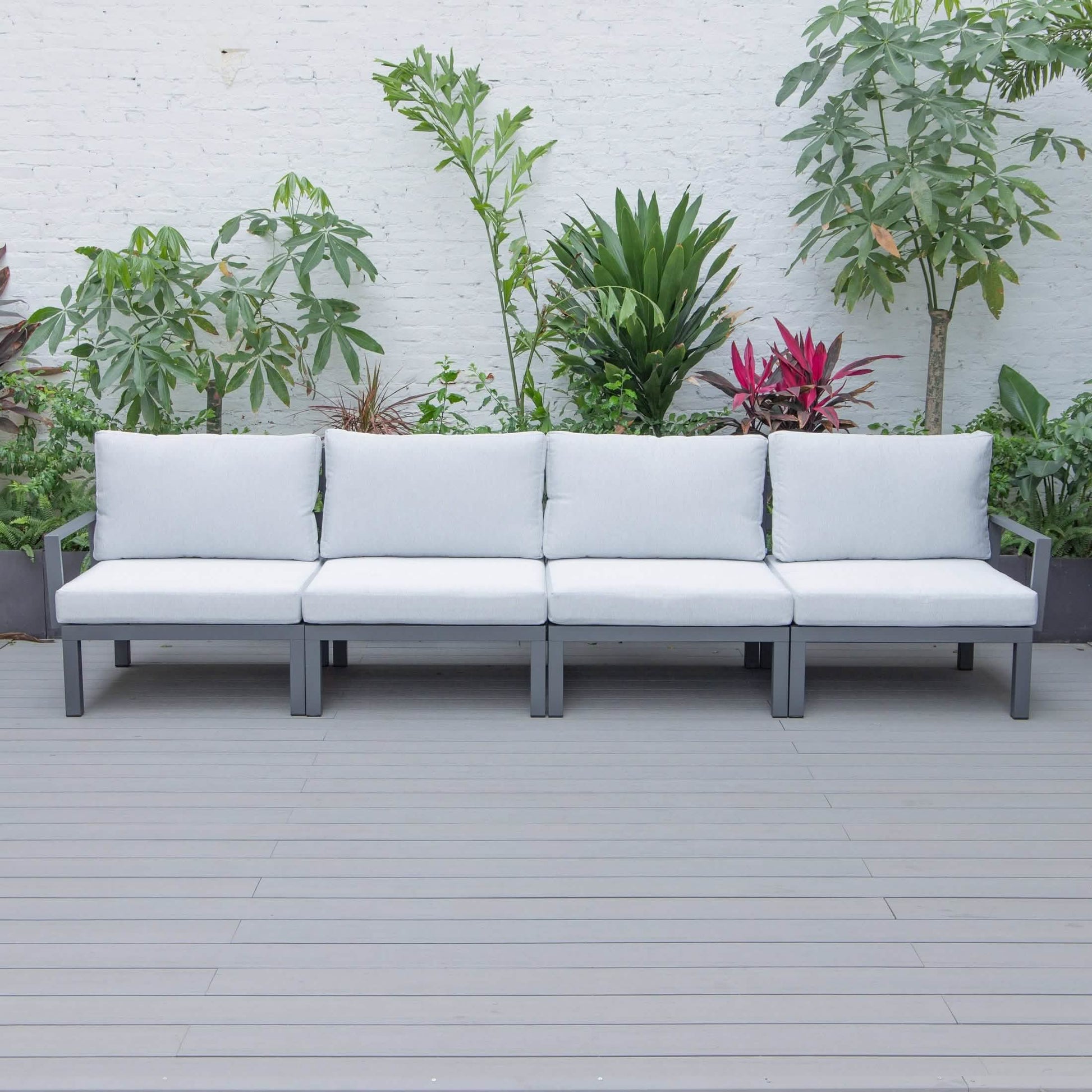 Hamilton 4 - Piece Patio Chair Upholstered in Polyester and Powder Coated Aluminum Frame