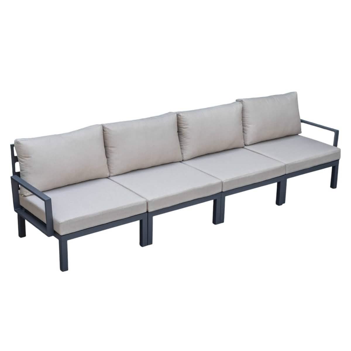 Hamilton 4 - Piece Patio Chair Upholstered in Polyester and Powder Coated Aluminum Frame