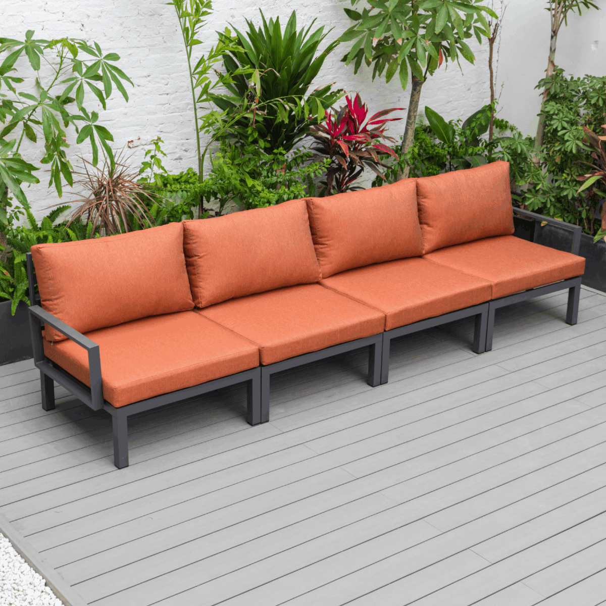 Hamilton 4 - Piece Patio Chair Upholstered in Polyester and Powder Coated Aluminum Frame