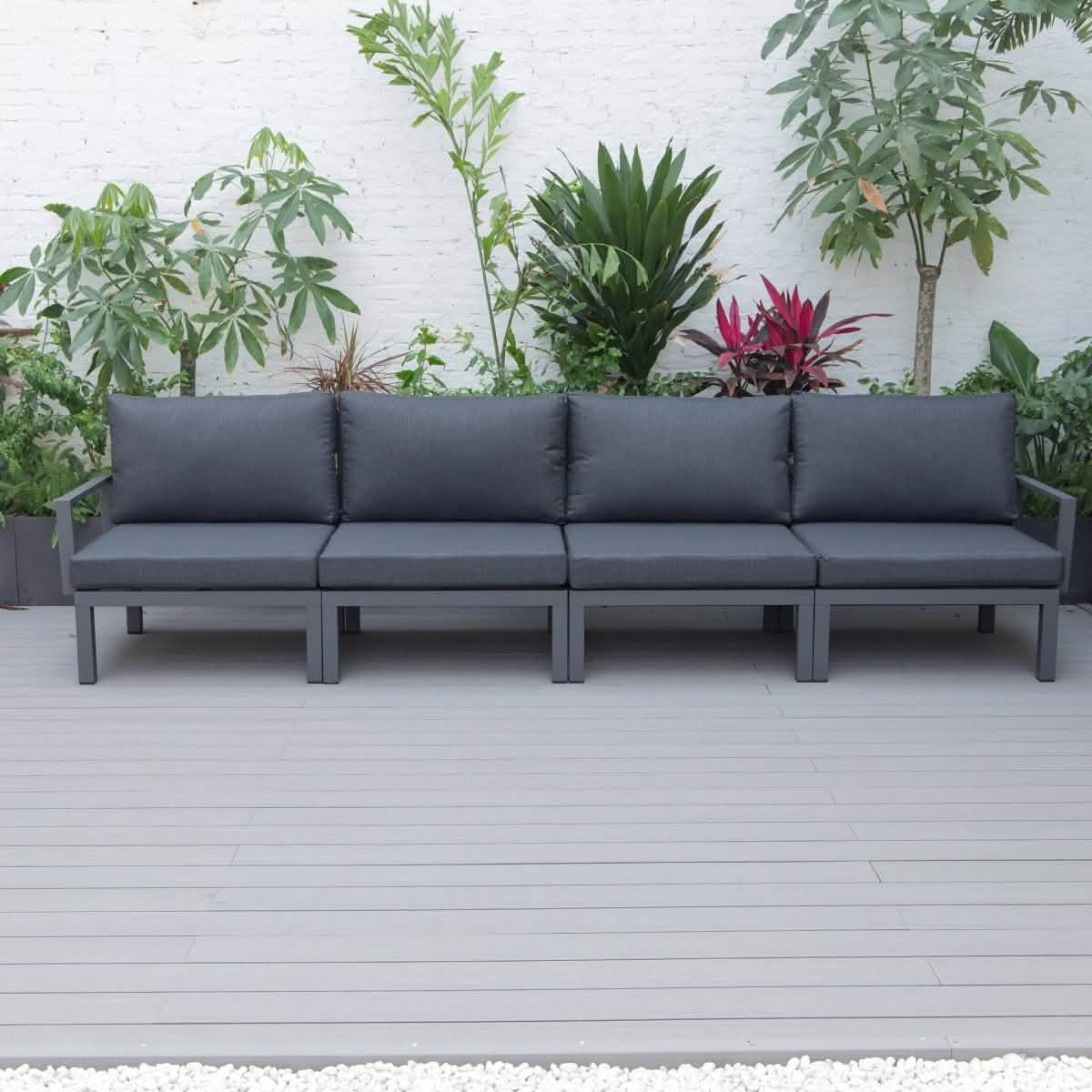 Hamilton 4 - Piece Patio Chair Upholstered in Polyester and Powder Coated Aluminum Frame