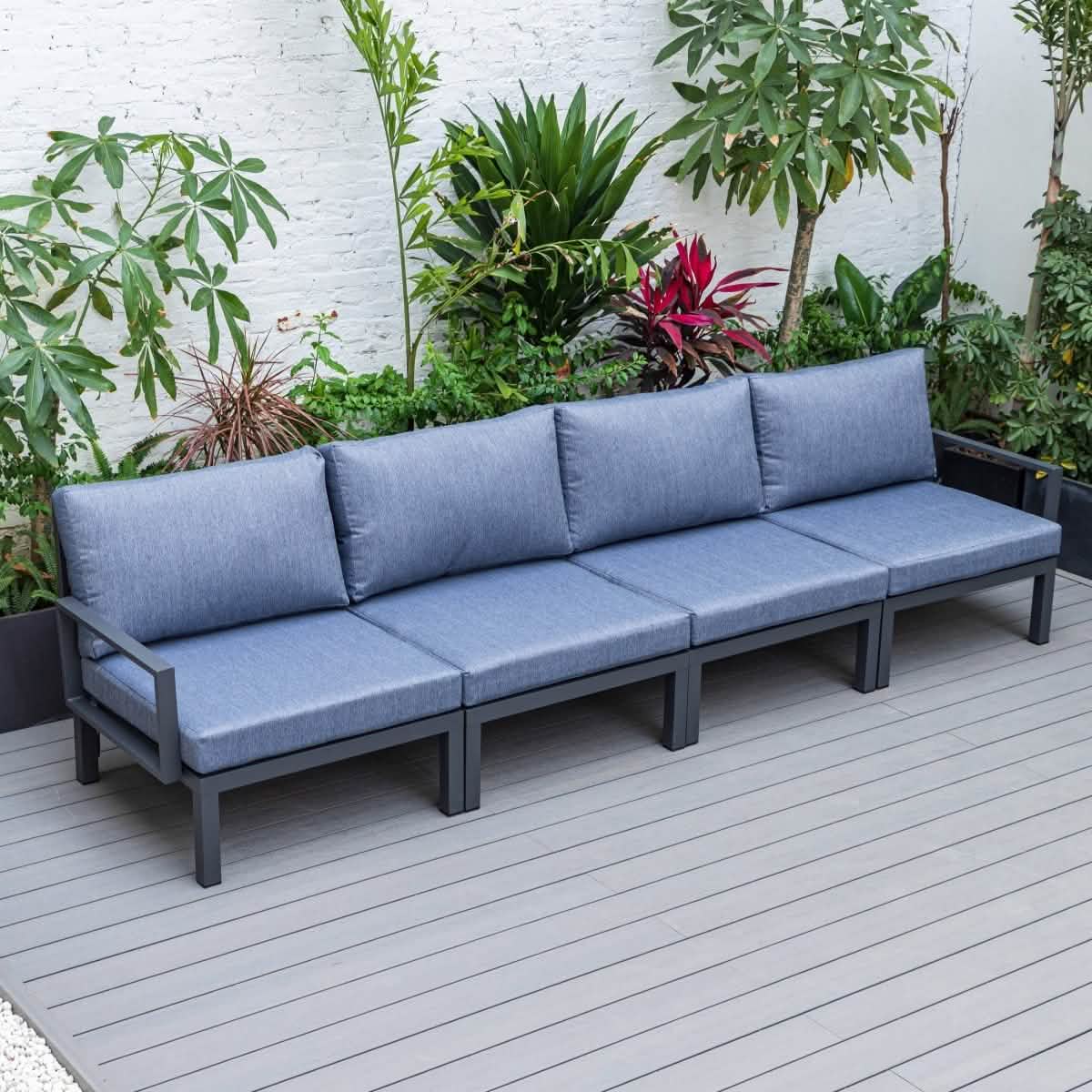 Hamilton 4 - Piece Patio Chair Upholstered in Polyester and Powder Coated Aluminum Frame