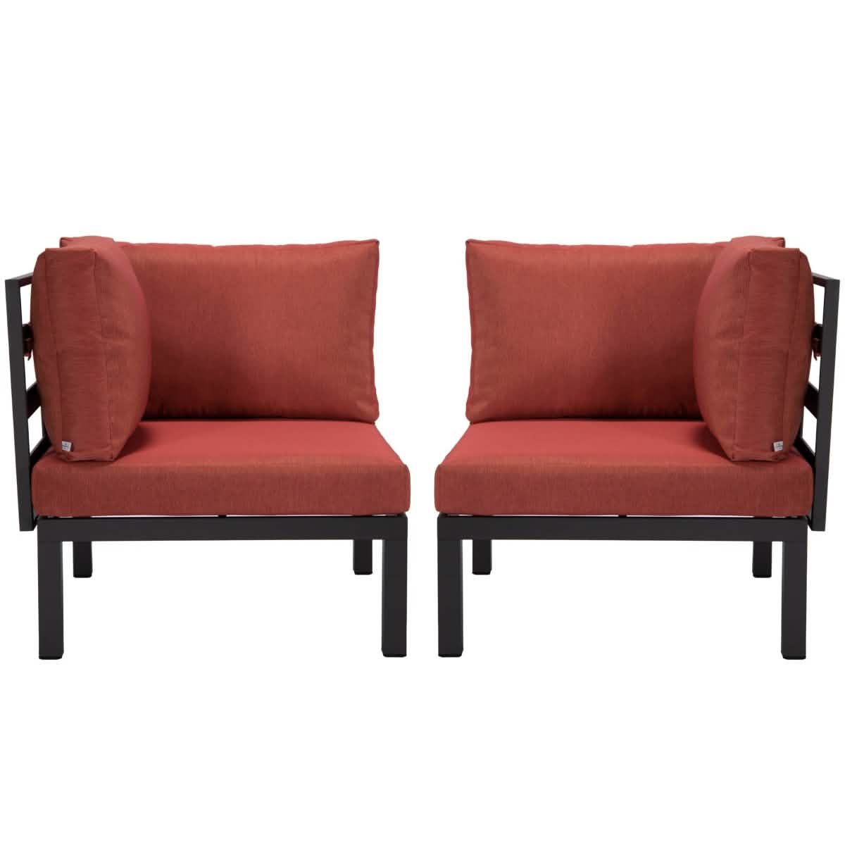 Hamilton Aluminum Patio 2 - Piece Corner Seat With Cushions