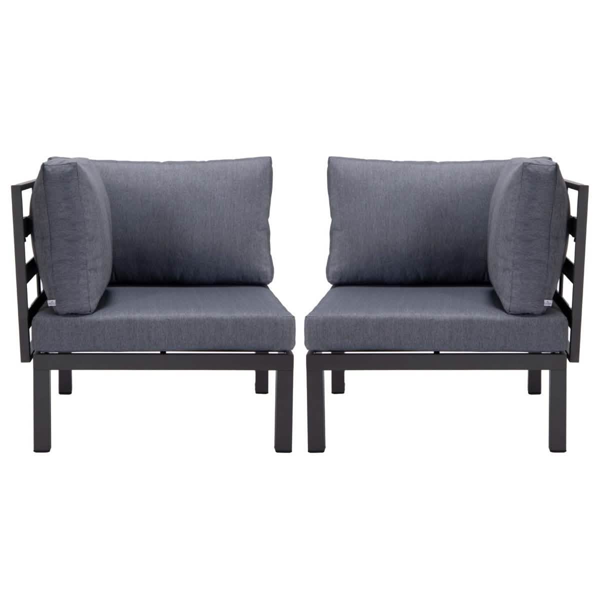 Hamilton Aluminum Patio 2 - Piece Corner Seat With Cushions