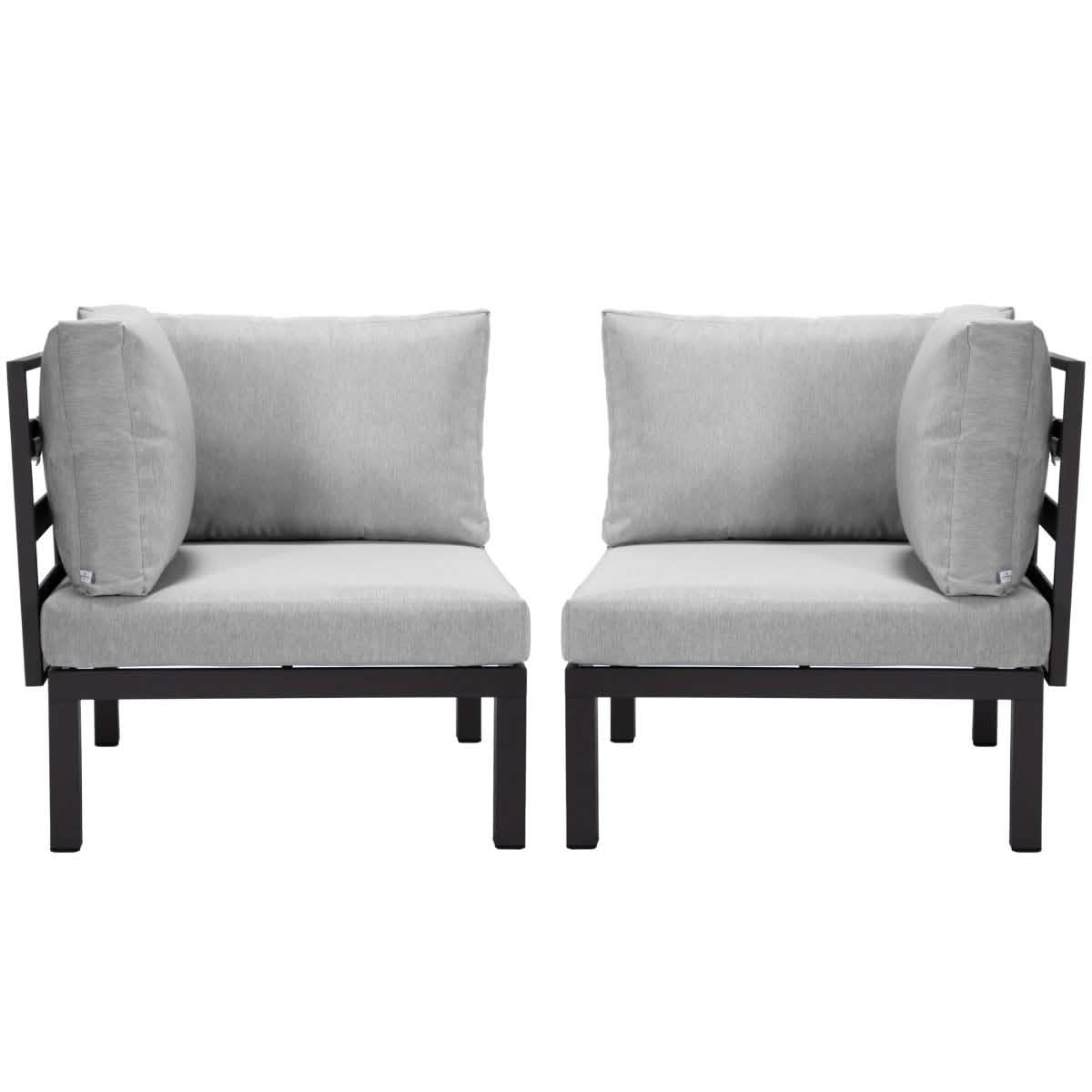 Hamilton Aluminum Patio 2 - Piece Corner Seat With Cushions