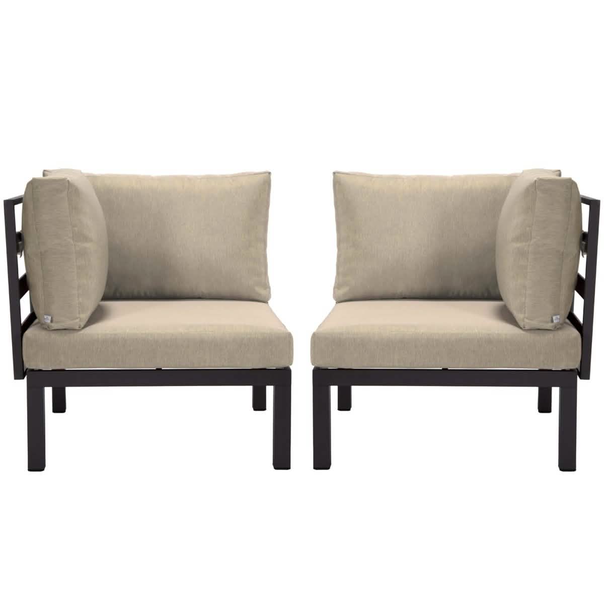 Hamilton Aluminum Patio 2 - Piece Corner Seat With Cushions