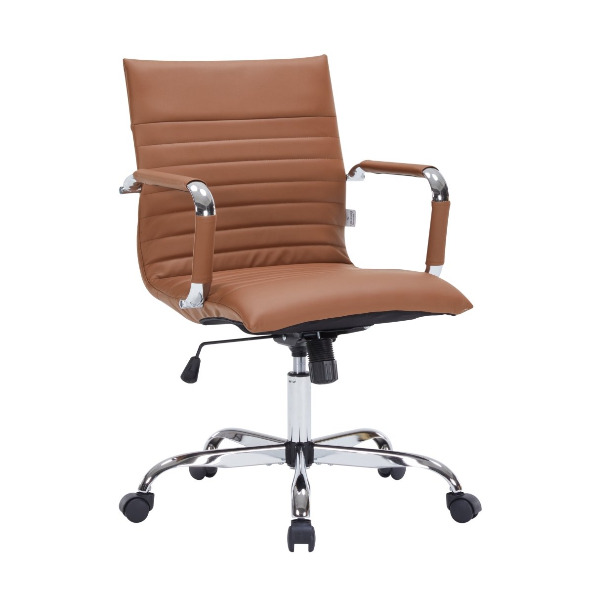 Harris Mid - Back Leather Adjustable Office Conference Chair with Armrests