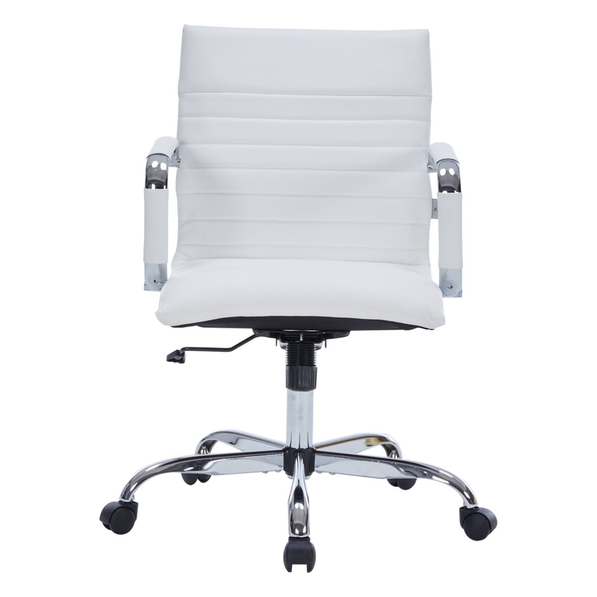 Harris Mid - Back Leather Adjustable Office Conference Chair with Armrests