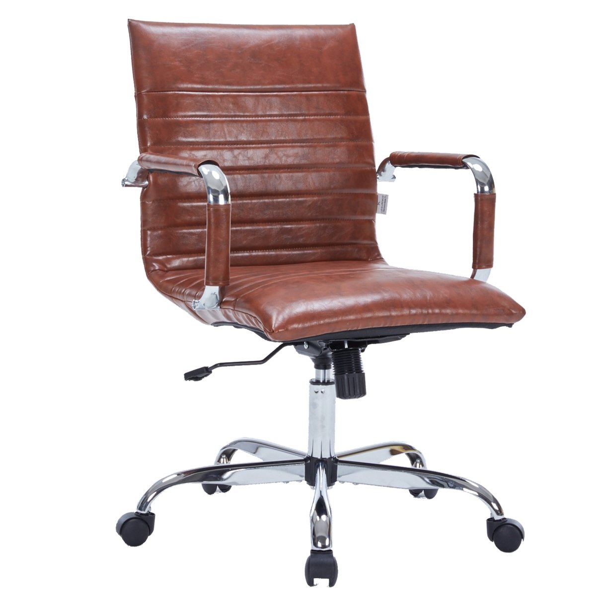 Harris Mid - Back Leather Adjustable Office Conference Chair with Armrests