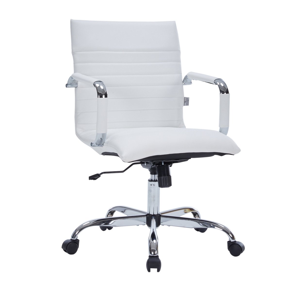 Harris Mid - Back Leather Adjustable Office Conference Chair with Armrests
