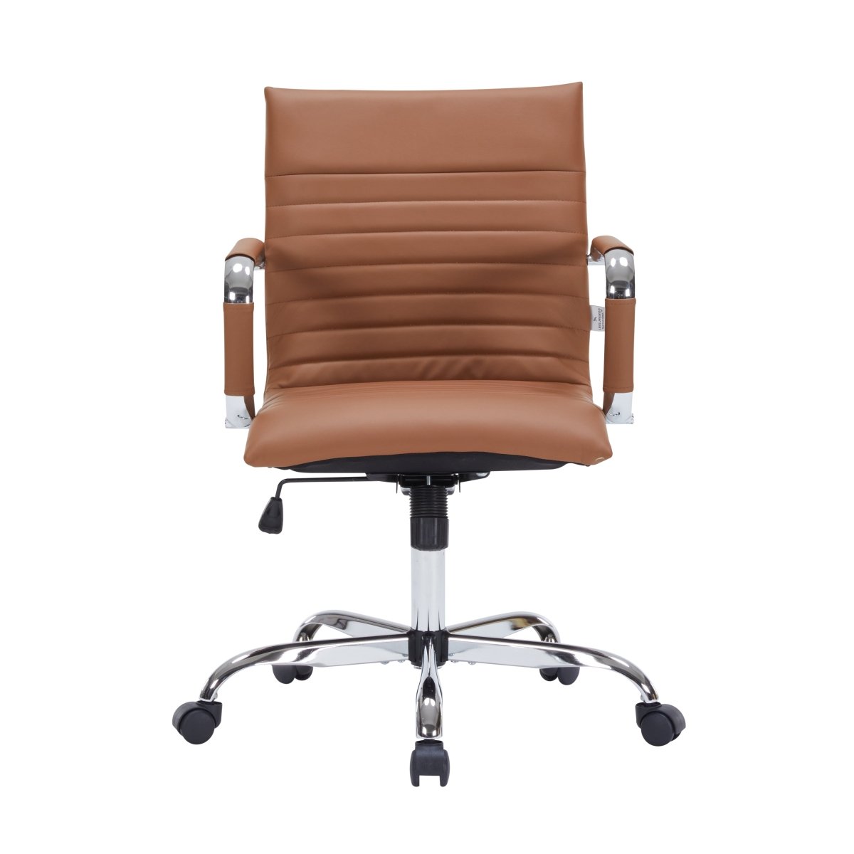 Harris Mid - Back Leather Adjustable Office Conference Chair with Armrests