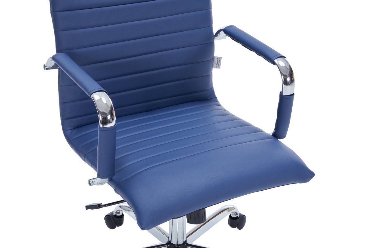 Harris Mid - Back Leather Adjustable Office Conference Chair with Armrests