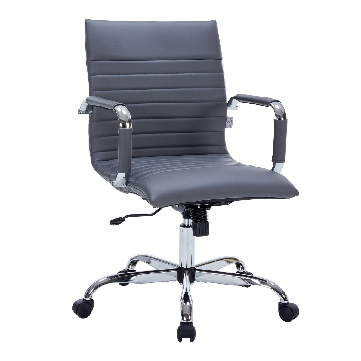 Harris Mid - Back Leather Adjustable Office Conference Chair with Armrests