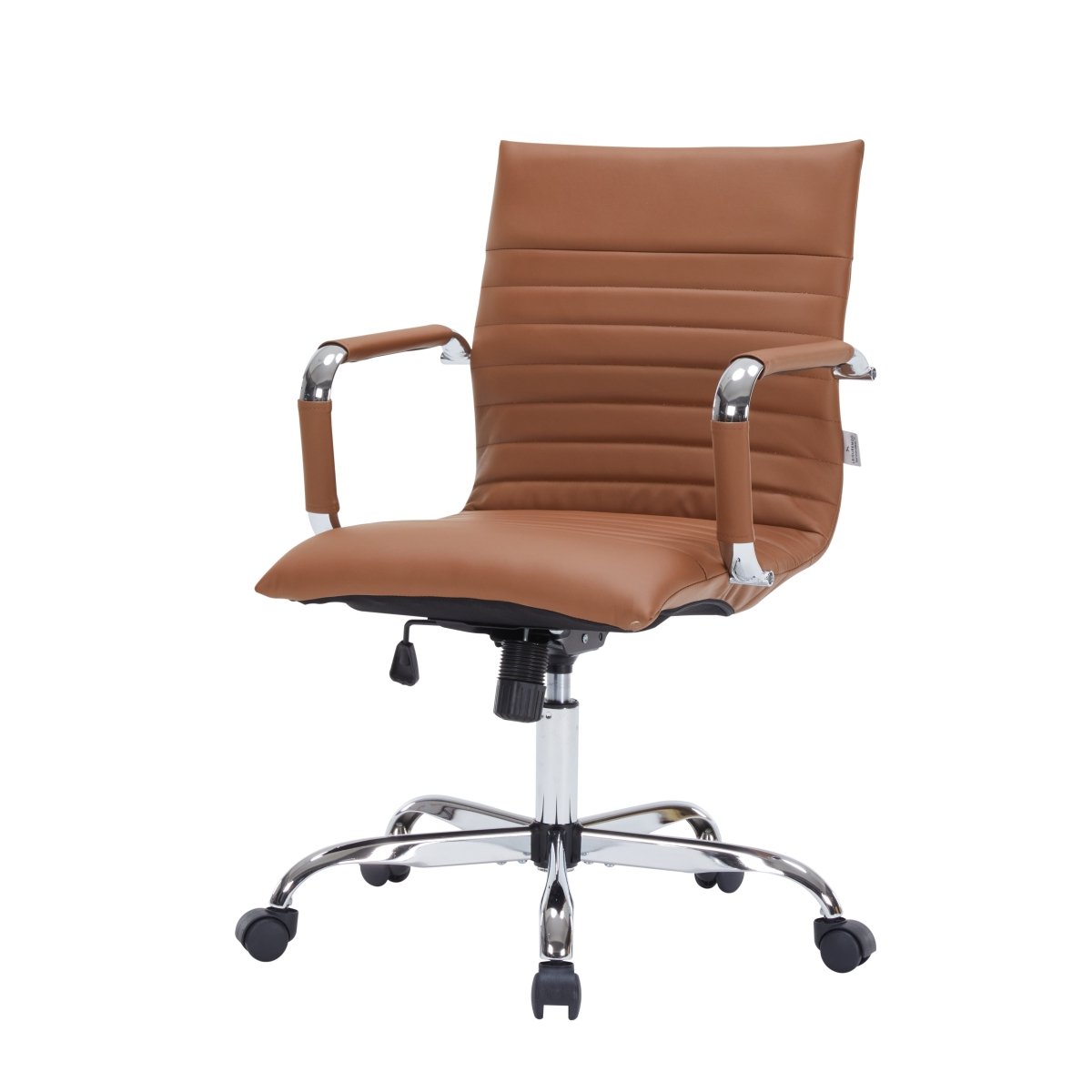 Harris Mid - Back Leather Adjustable Office Conference Chair with Armrests