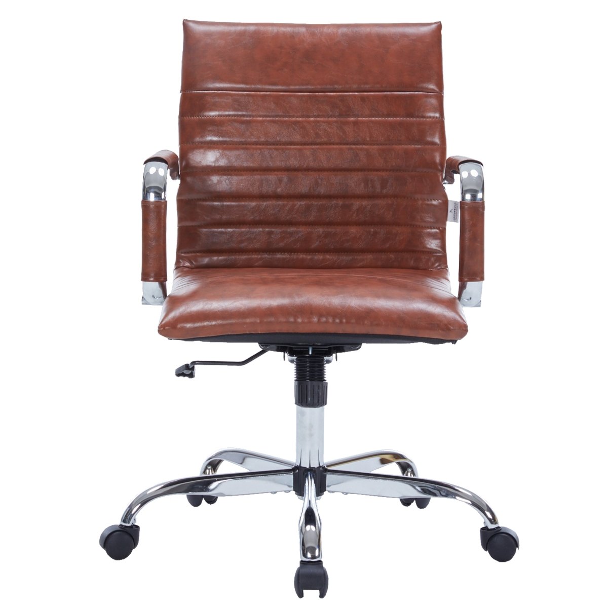 Harris Mid - Back Leather Adjustable Office Conference Chair with Armrests