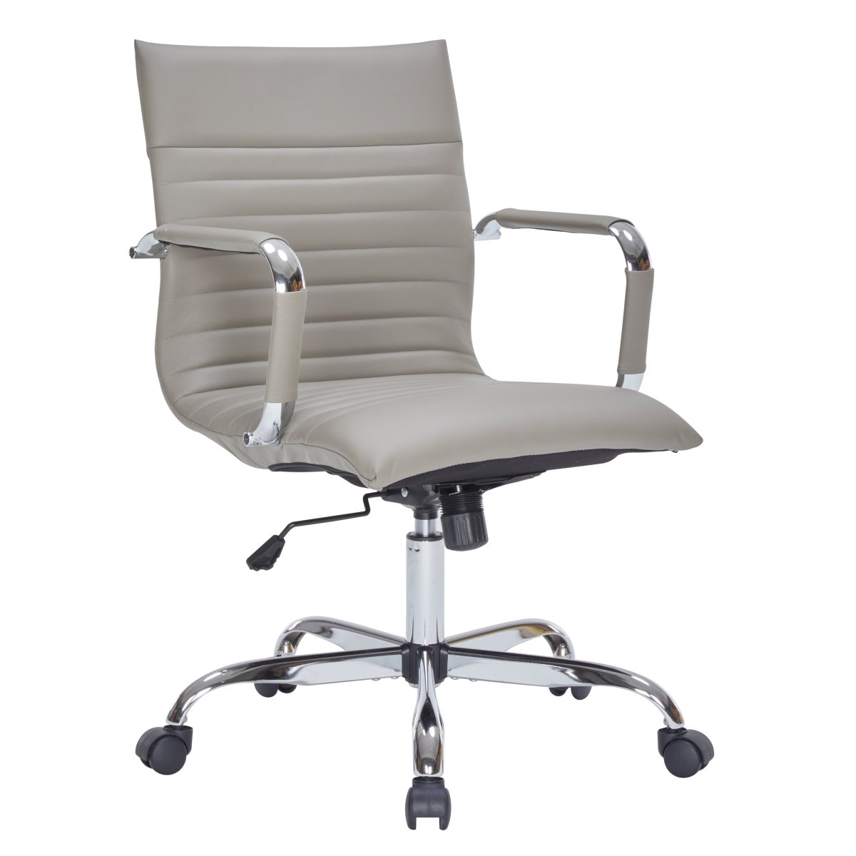 Harris Mid - Back Leather Adjustable Office Conference Chair with Armrests