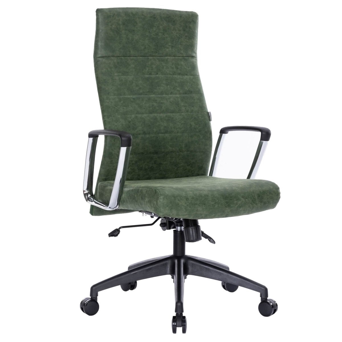 Hilton High - Back Leather Office Chair Adjustable Seat Height in Nylon