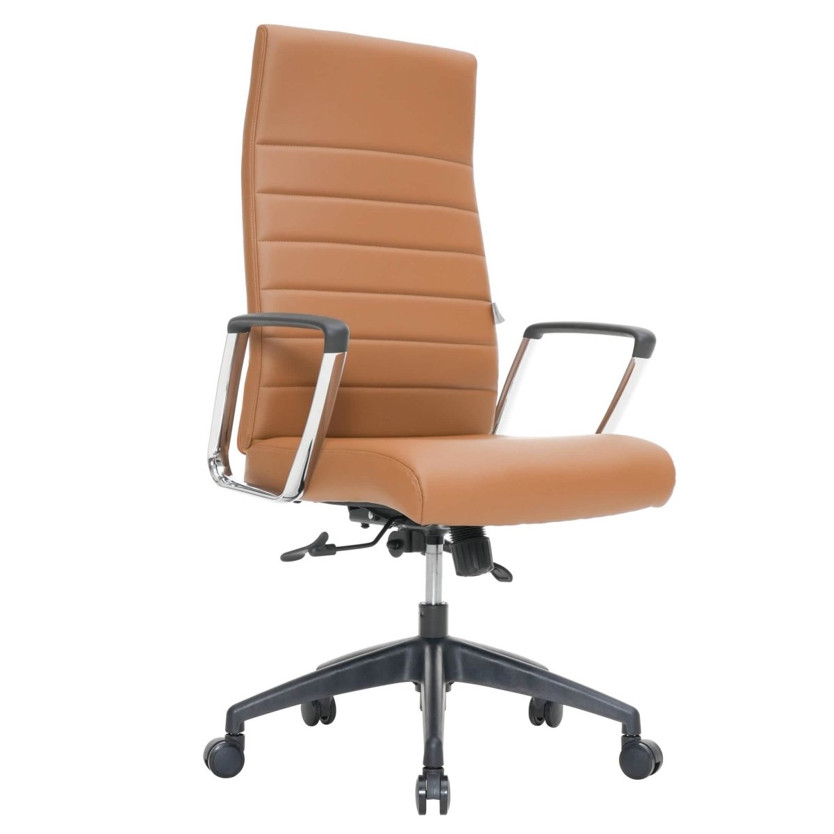 Hilton High - Back Leather Office Chair Adjustable Seat Height in Nylon