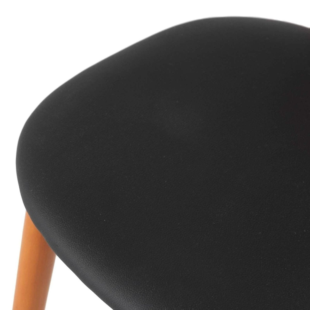 Holbeck Wicker Dining Chair with Upholstered Leather Seat and Beech Wood Legs