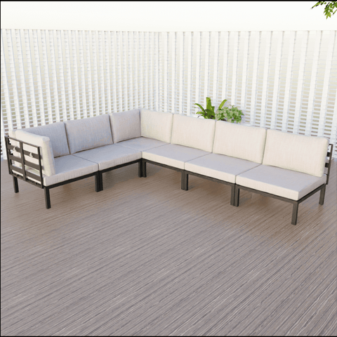 Hamilton 6-Piece Aluminum Patio Conversation Set With Cushions