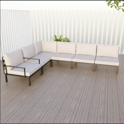 Hamilton 6-Piece Aluminum Patio Conversation Set With Cushions