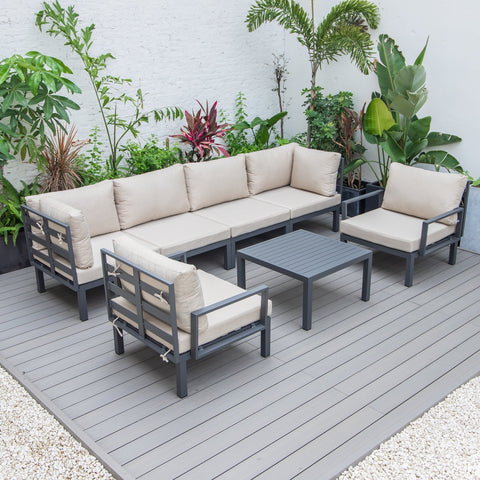 Hamilton 7-Piece Aluminum Patio Conversation Set With Coffee Table And Cushions