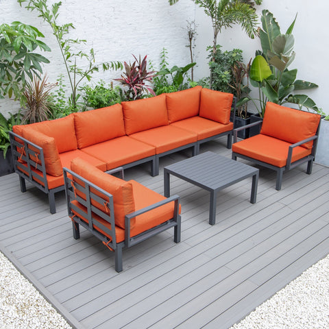 Hamilton 7-Piece Aluminum Patio Conversation Set With Coffee Table And Cushions