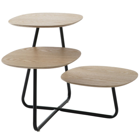 Hazelton Multi-Top End Tables with Manufactured Wood Top and Powder Coated Steel Frame