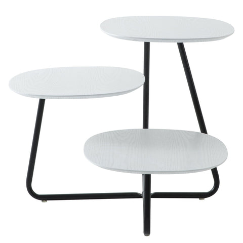 Hazelton Multi-Top End Tables with Manufactured Wood Top and Powder Coated Steel Frame