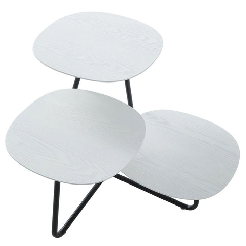 Hazelton Multi-Top End Tables with Manufactured Wood Top and Powder Coated Steel Frame