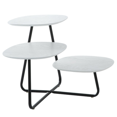 Hazelton Multi-Top End Tables with Manufactured Wood Top and Powder Coated Steel Frame