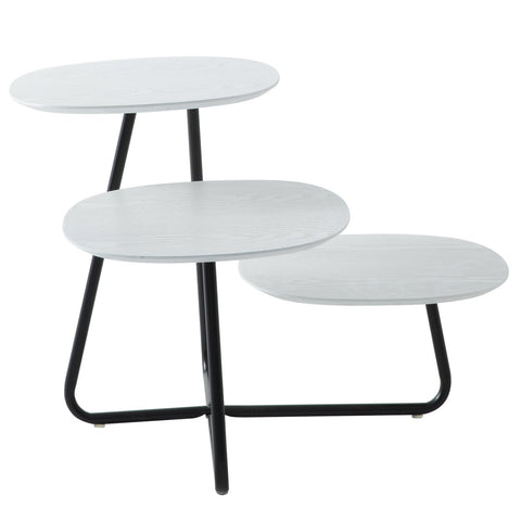 Hazelton Multi-Top End Tables with Manufactured Wood Top and Powder Coated Steel Frame