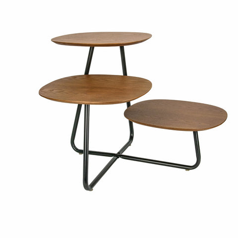 Hazelton Multi-Top End Tables with Manufactured Wood Top and Powder Coated Steel Frame