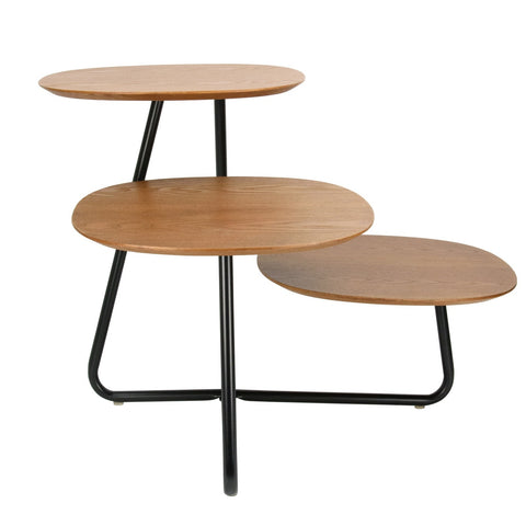 Hazelton Multi-Top End Tables with Manufactured Wood Top and Powder Coated Steel Frame