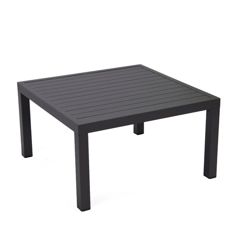 Hamilton Modern Aluminum Outdoor Patio Coffee Table in Black