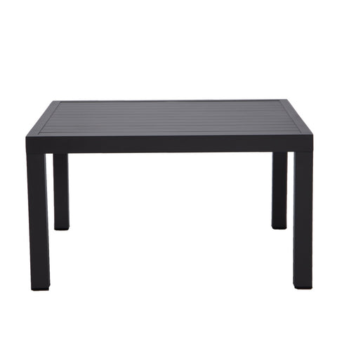 Hamilton Modern Aluminum Outdoor Patio Coffee Table in Black