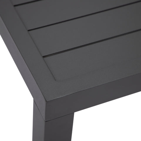 Hamilton Modern Aluminum Outdoor Patio Coffee Table in Black