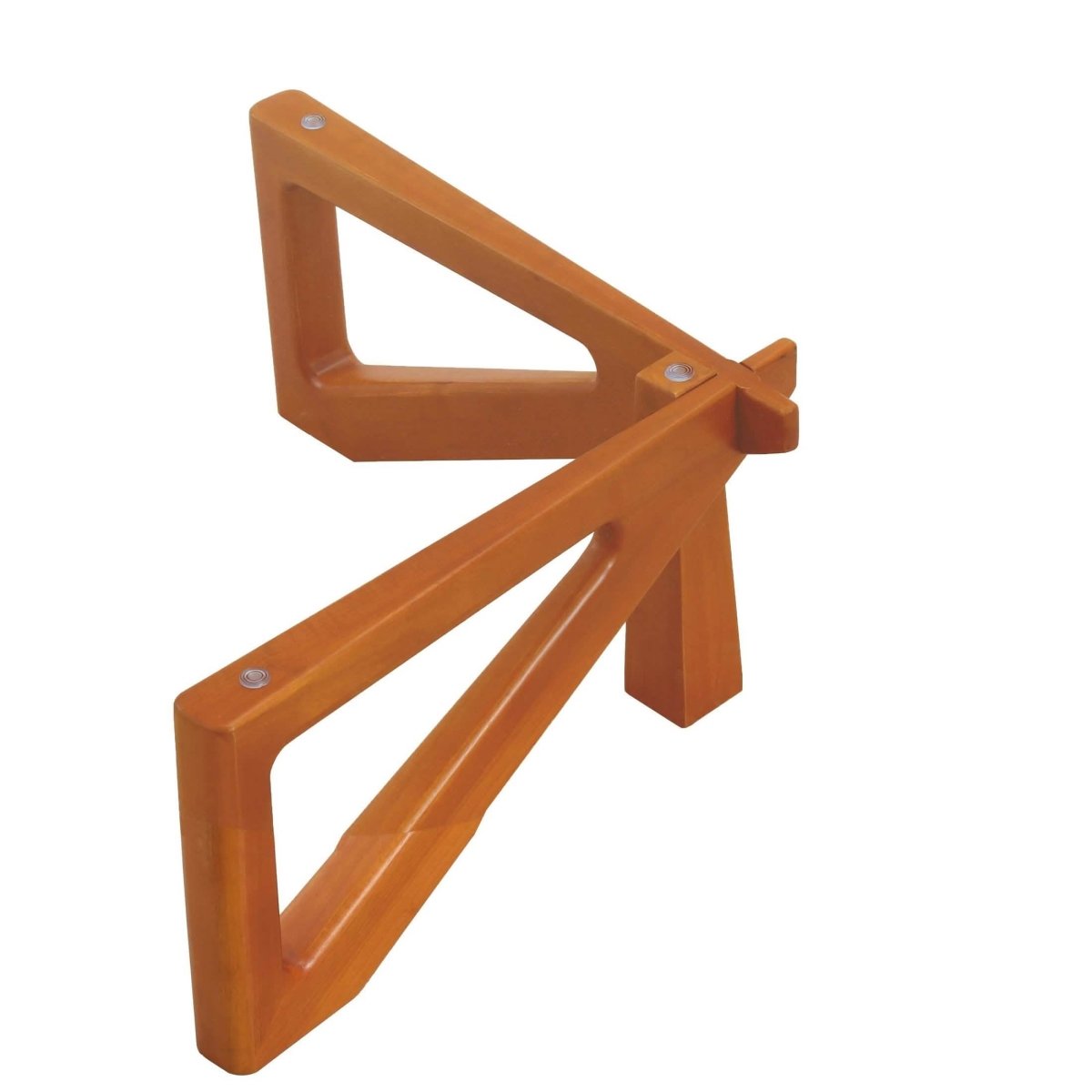 Imperial Triangle Coffee Table Base Light Walnut Leisuremod