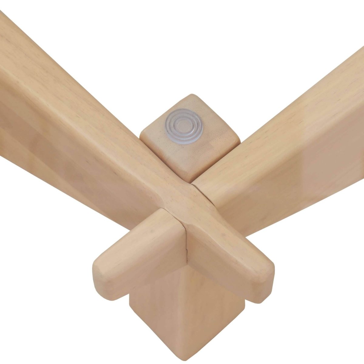 Imperial Triangle Coffee Table Base Natural Wood Leisuremod