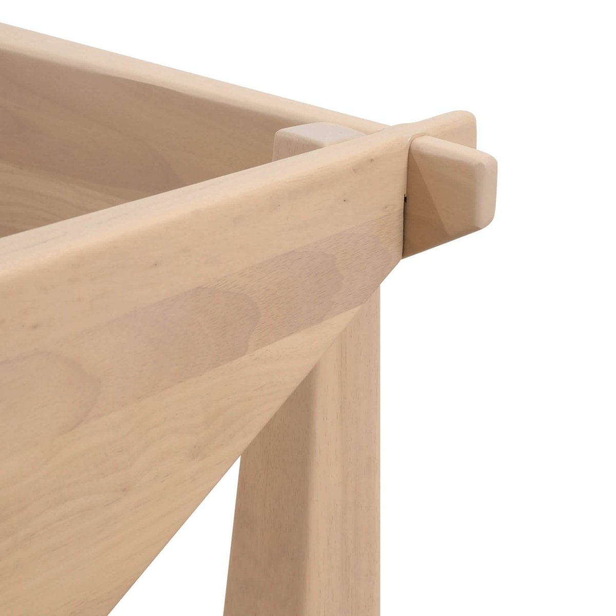 Imperial Triangle Coffee Table Base Natural Wood Leisuremod